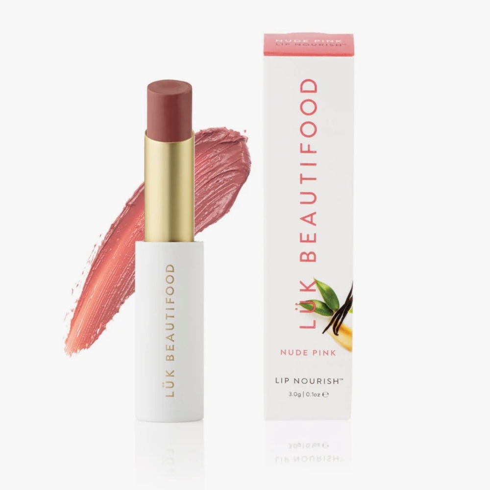 New in box! Luk Beautifood Natural Lip Nourish Lipstick color: Nude Pink 0.1 Oz